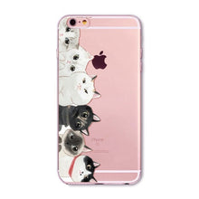 Load image into Gallery viewer, Transparent Fashion Love Cat Cases For Mobile Phone