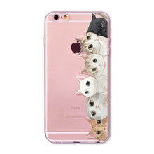 Load image into Gallery viewer, Transparent Fashion Love Cat Cases For Mobile Phone