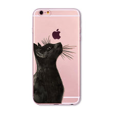 Load image into Gallery viewer, Transparent Fashion Love Cat Cases For Mobile Phone