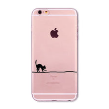 Load image into Gallery viewer, Transparent Fashion Love Cat Cases For Mobile Phone