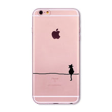 Load image into Gallery viewer, Transparent Fashion Love Cat Cases For Mobile Phone