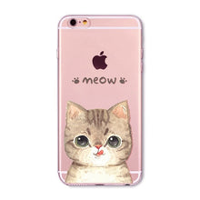 Load image into Gallery viewer, Transparent Fashion Love Cat Cases For Mobile Phone