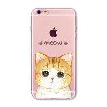 Load image into Gallery viewer, Transparent Fashion Love Cat Cases For Mobile Phone