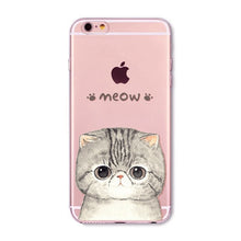 Load image into Gallery viewer, Transparent Fashion Love Cat Cases For Mobile Phone