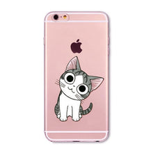 Load image into Gallery viewer, Transparent Fashion Love Cat Cases For Mobile Phone