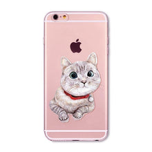 Load image into Gallery viewer, Transparent Fashion Love Cat Cases For Mobile Phone